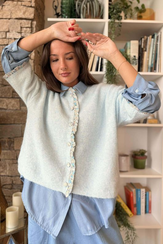 Agatha Libertine Cardigan Powder